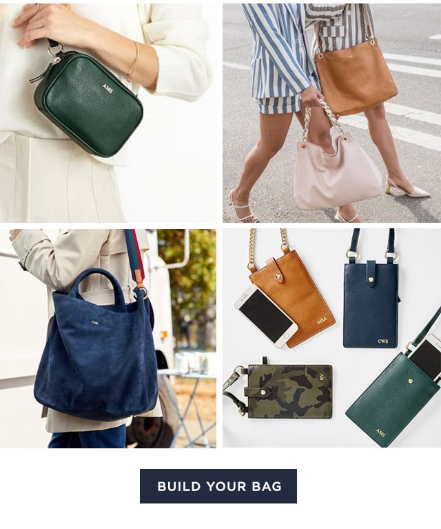 CUSTOMIZE YOUR CROSSBODY - Build your bag with over 150 different combinations or choose from one of our curated sets. - SHOP NOW