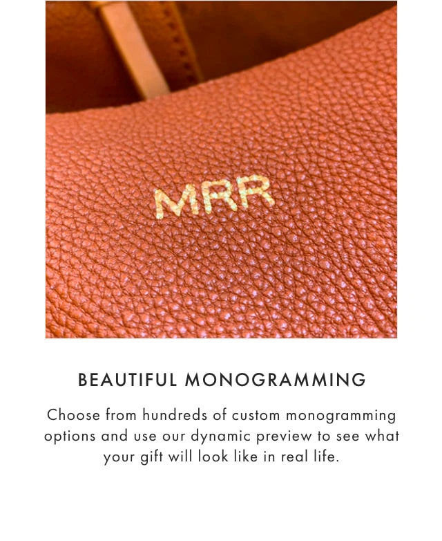 BEAUTIFUL MONOGRAMMING - Choose from hundreds of custom monogramming options and use our dynamic preview to see what your gift will look like in real life.