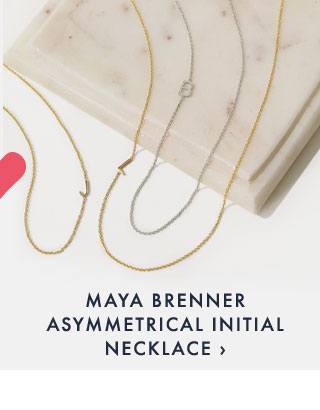 MAYA BRENNER ASYMMETRICAL INITIAL NECKLACE ›