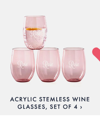 ACRYLIC STEMLESS WINE GLASSES, SET OF 4 ›