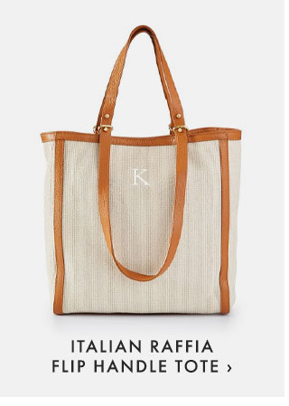 ITALIAN RAFFIA FLIP HANDLE TOTE ›