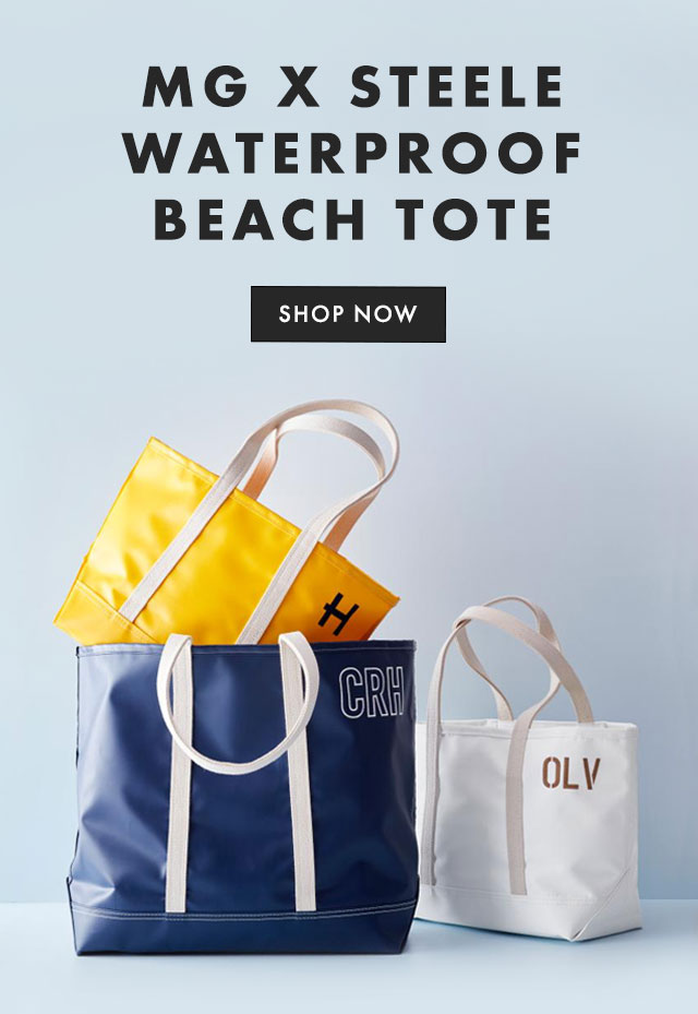 MG X STEELE WATERPROOF BEACH TOTE - SHOP NOW