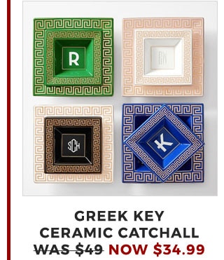 GREEK KEY CERAMIC CATCHALL - WAS $49 - NOW $34.99