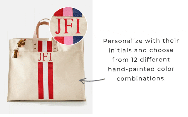 Personalize with their initials and choose from 12 different hand-painted color combinations.