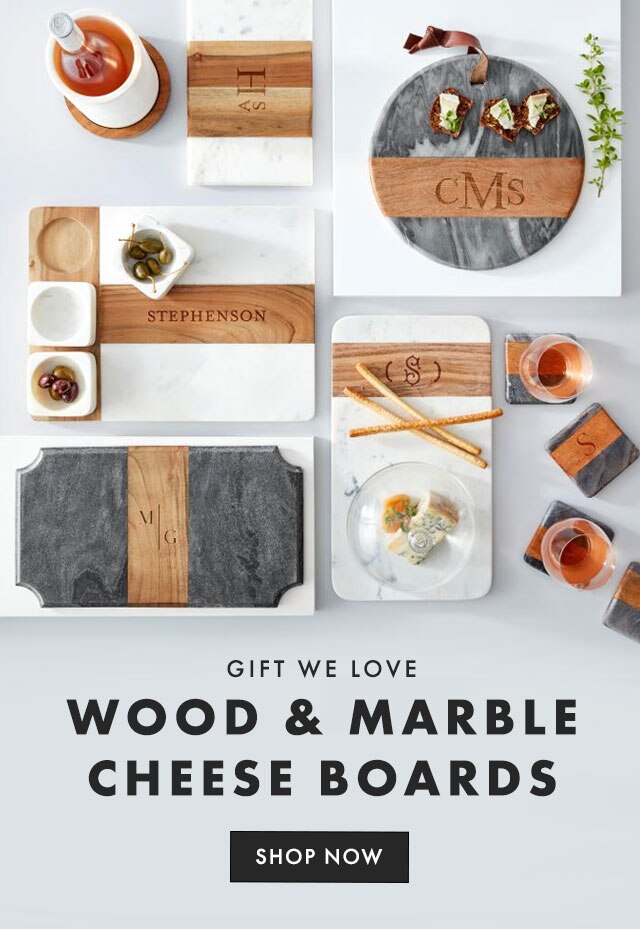 GIFT WE LOVE - WOOD & MARBLE CHEESE BOARDS - SHOP NOW