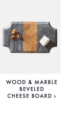 WOOD & MARBLE BEVELED CHEESE BOARD ›