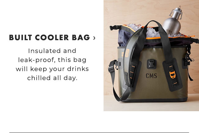 BUILT COOLER BAG › Insulated and leak-proof, this bag will keep your drinks chilled all day.