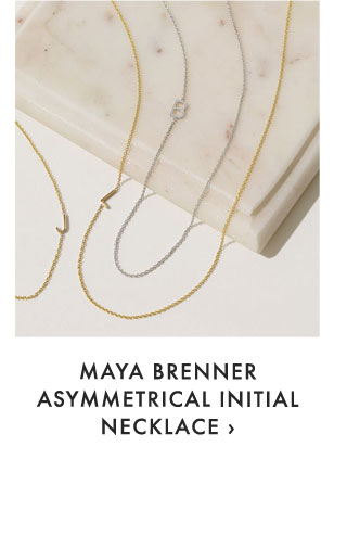 MAYA BRENNER ASYMMETRICAL INITIAL NECKLACE ›