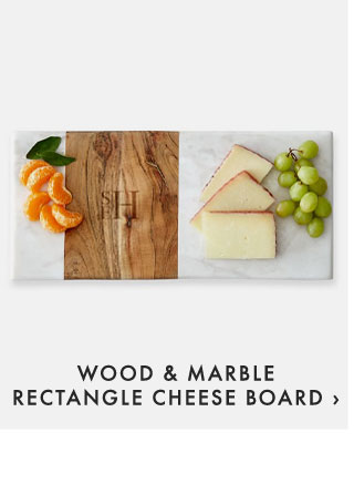 WOOD & MARBLE RECTANGLE CHEESE BOARD ›