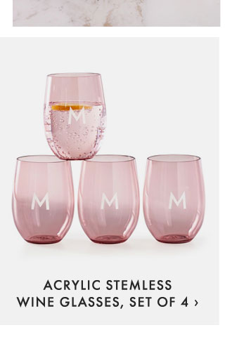 ACRYLIC STEMLESS WINE GLASSES, SET OF 4 ›