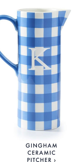 GINGHAM CERAMIC PITCHER ›
