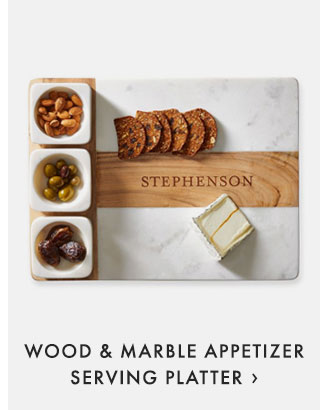 WOOD & MARBLE APPETIZER SERVING PLATTER ›