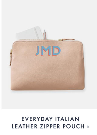 EVERYDAY ITALIAN LEATHER ZIPPER POUCH ›