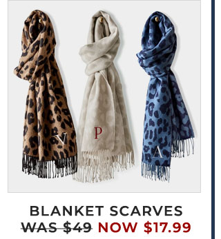 BLANKET SCARVES - WAS $49 - NOW $17.99