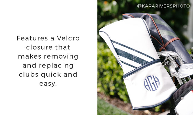 Features a Velcro closure that makes removing and replacing clubs quick and easy.