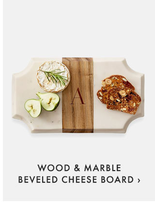 WOOD & MARBLE BEVELED CHEESE BOARD ›