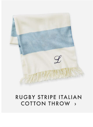 RUGBY STRIPE ITALIAN COTTON THROW ›