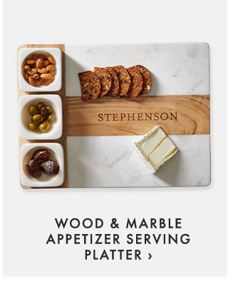 WOOD & MARBLE APPETIZER SERVING PLATTER ›