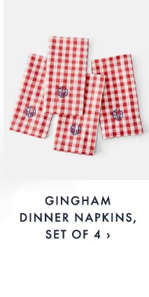 GINGHAM DINNER NAPKINS, SET OF 4 ›