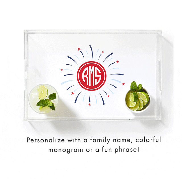 Personalize with a family name, colorful monogram or a fun phrase!