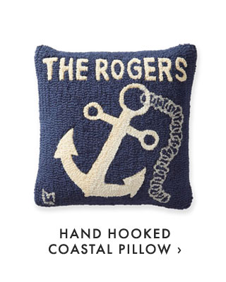 HAND HOOKED COASTAL PILLOW ›