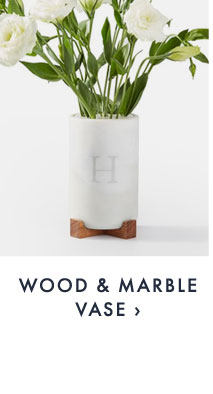 WOOD & MARBLE VASE ›