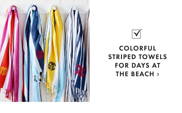 COLORFUL STRIPED TOWELS FOR DAYS AT THE BEACH ›