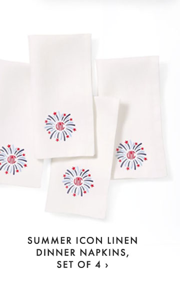 SUMMER ICON LINEN DINNER NAPKINS, SET OF 4 ›