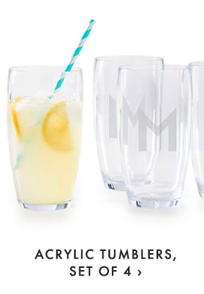 ACRYLIC TUMBLERS, SET OF 4 ›