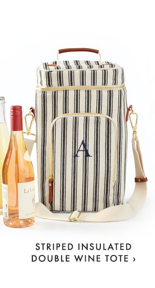 STRIPED INSULATED DOUBLE WINE TOTE ›