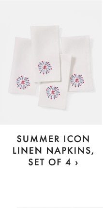 SUMMER ICON LINEN NAPKINS, SET OF 4 ›