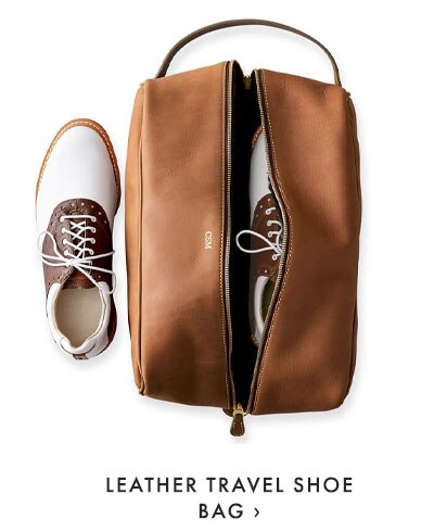 LEATHER TRAVEL SHOE BAG ›