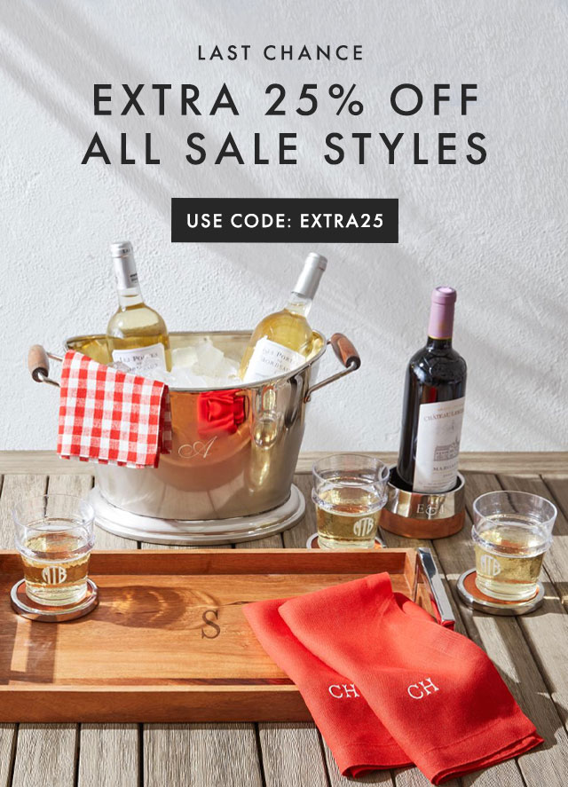 EXTRA 25% OFF ALL SALE STYLES - USE CODE: EXTRA25