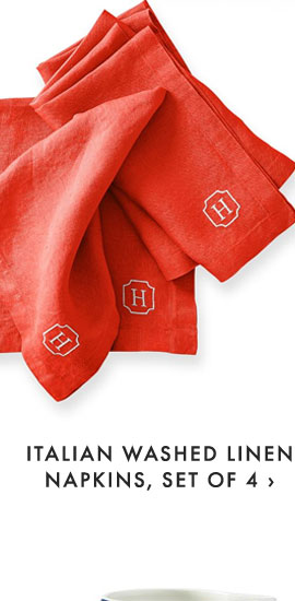ITALIAN WASHED LINEN NAPKINS, SET OF 4 ›