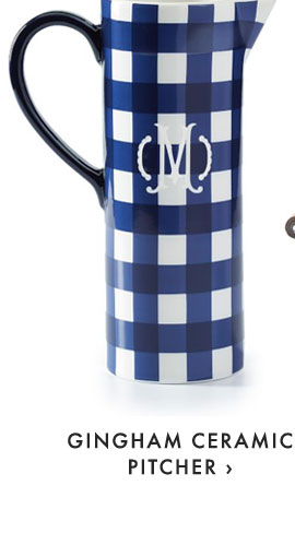 GINGHAM CERAMIC PITCHER ›