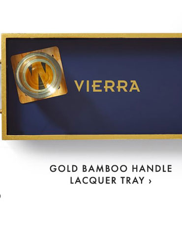 GOLD BAMBOO HANDLE LACQUER TRAY ›
