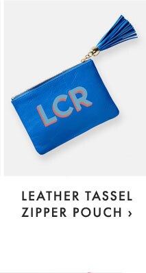LEATHER TASSEL ZIPPER POUCH ›