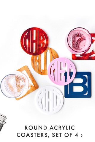 ROUND ACRYLIC COASTERS, SET OF 4 ›