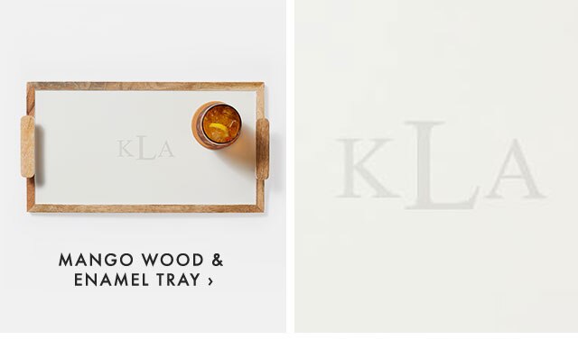 MANGO WOOD & ENAMEL TRAY ›