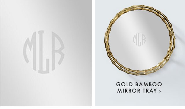 GOLD BAMBOO MIRROR TRAY ›