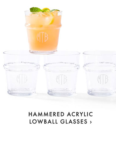 HAMMERED ACRYLIC LOWBALL GLASSES ›