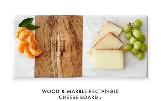 WOOD & MARBLE RECTANGLE CHEESE BOARD ›