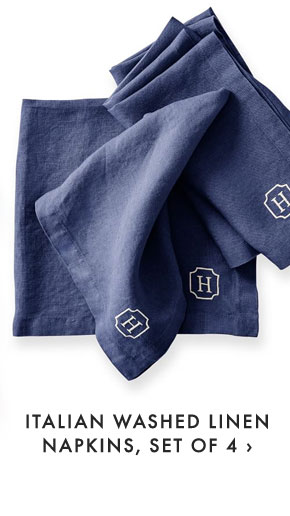 ITALIAN WASHED LINEN NAPKINS, SET OF 4 ›