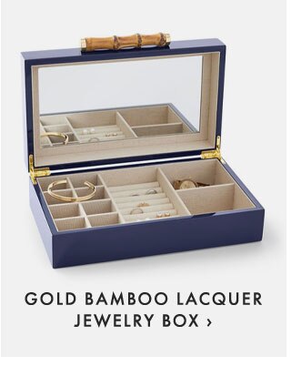 GOLD BAMBOO LACQUER JEWELRY BOX ›