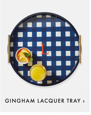 GINGHAM LACQUER TRAY ›