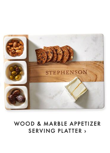 WOOD & MARBLE APPETIZER SERVING PLATTER ›