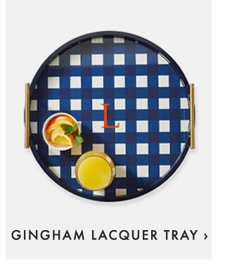 GINGHAM LACQUER TRAY ›