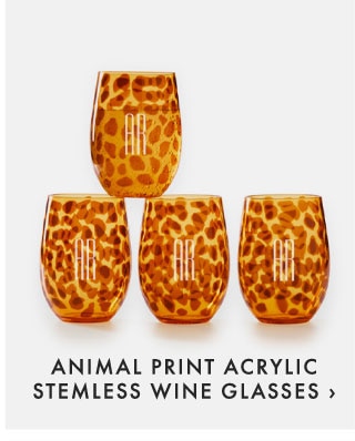 ANIMAL PRINT ACRYLIC STEMLESS WINE GLASSES ›