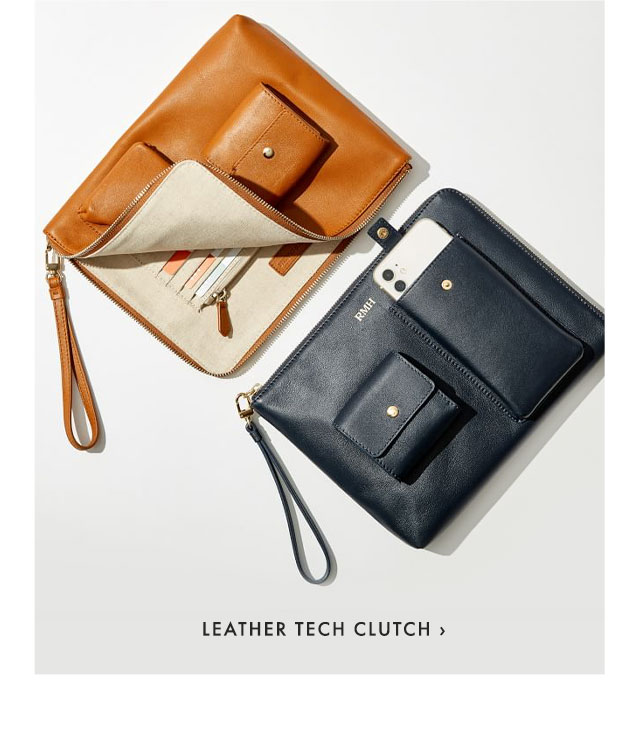 LEATHER TECH CLUTCH ›