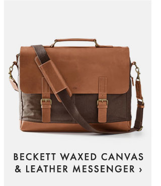 BECKETT WAXED CANVAS & LEATHER MESSENGER ›